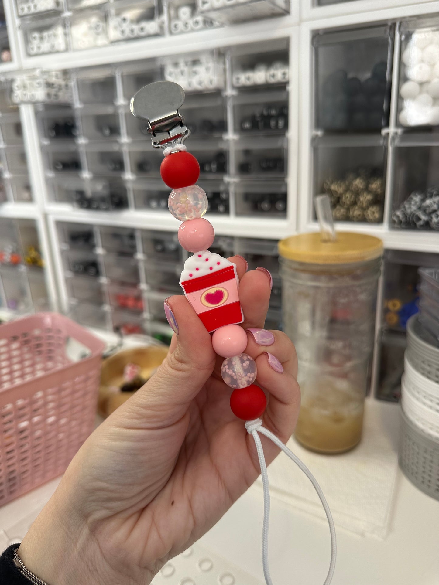 Love Latte Pacifier Clip