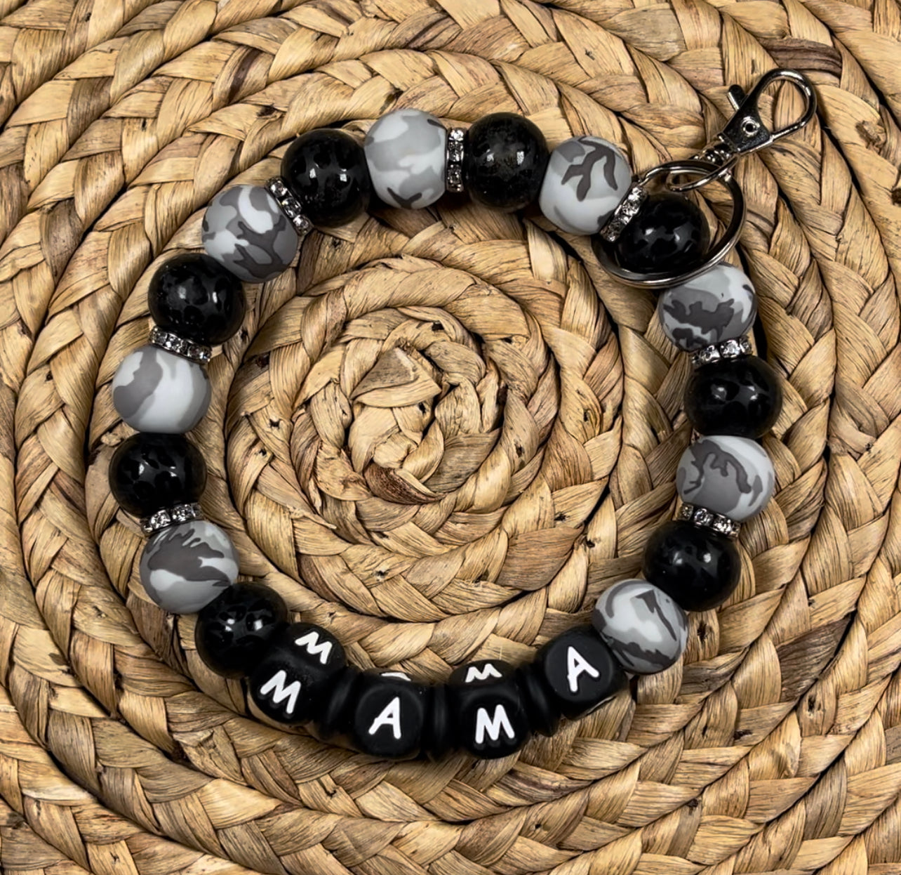 Matte + Steel Mama Key Ring