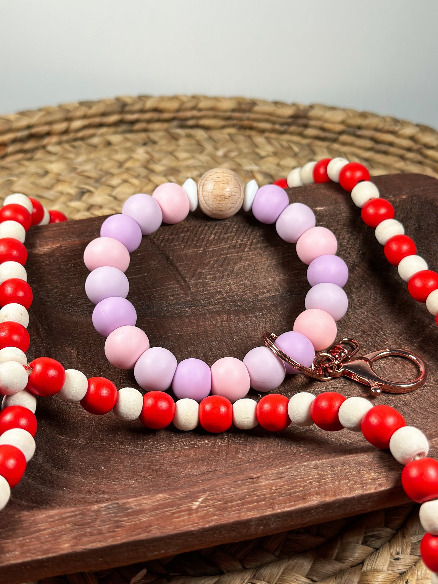 Candy Heart Key Wristlet