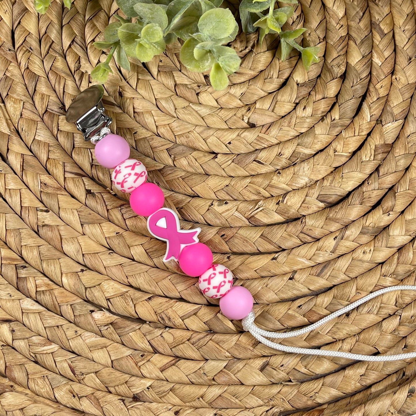 PINK Awareness Pacifier Clip