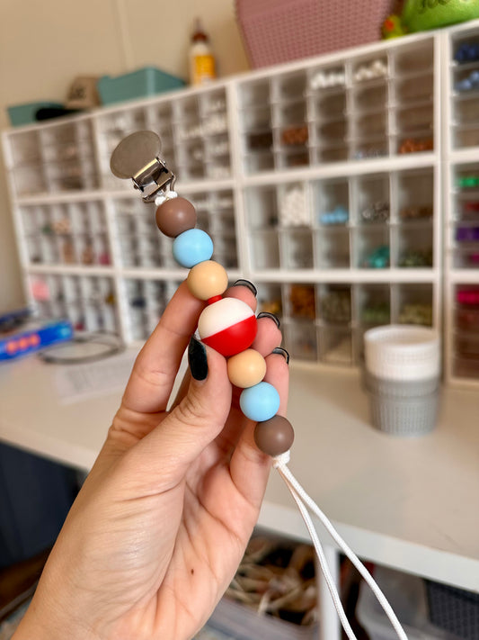 Neutral Bobber Pacifier Clip