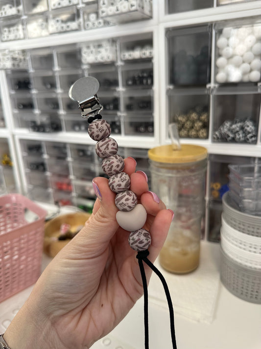 Hunting Hearts Pacifier Clip