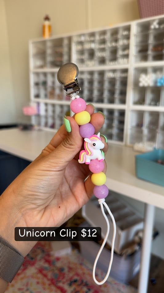 [IN STOCK] Unicorn Pacifier Clip