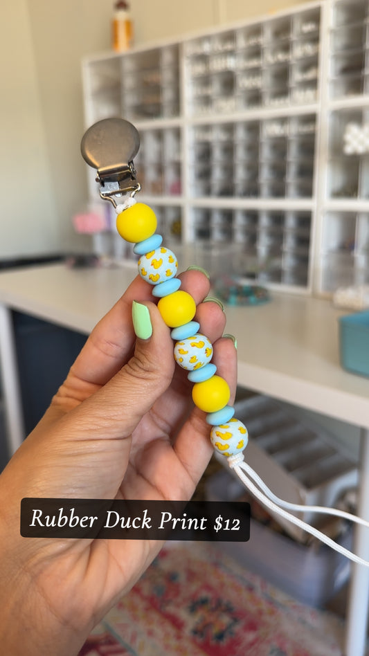 [IN STOCK] Rubber Duck Pacifier Clip