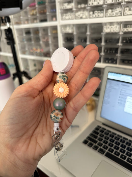 Floral Badge Reel