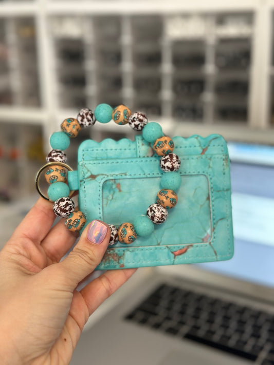 Turquoise Stone Wallet + Wristlet