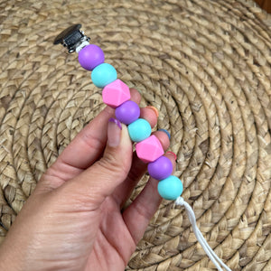 Cotton Candy Pacifier Clip