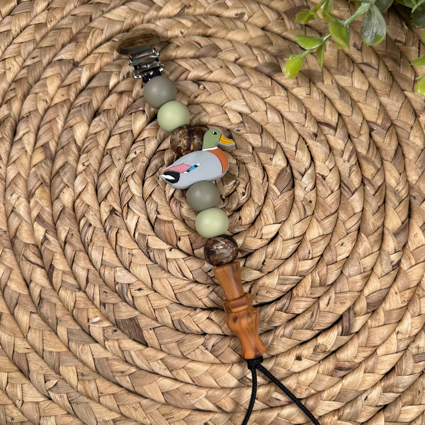 Duck Hunting Duo Pacifier Clip