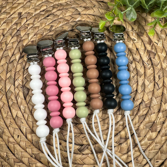 Solid Lentil Pacifier Clip
