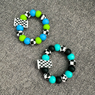 WS Checkered Flag Teething Ring