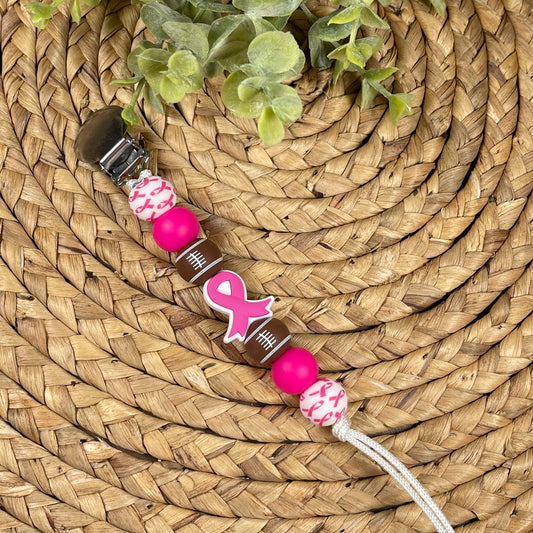 Tackle Cancer Pacifier Clip