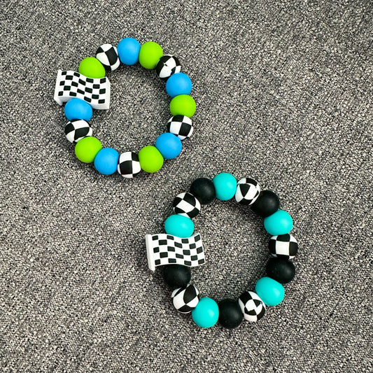 Checkered Flag Teething Ring