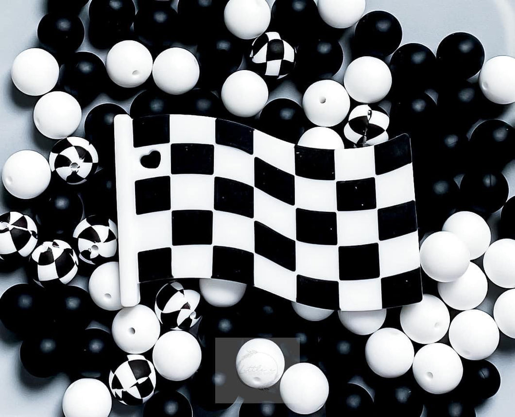 Checkered Flag Teething Set